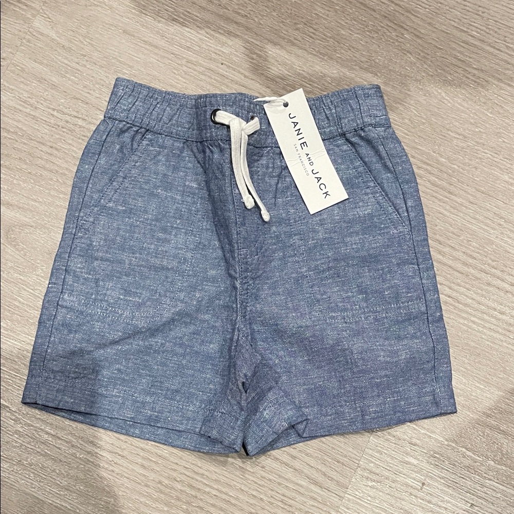 Janie and Jack Linen-Cotton Pull-On Short